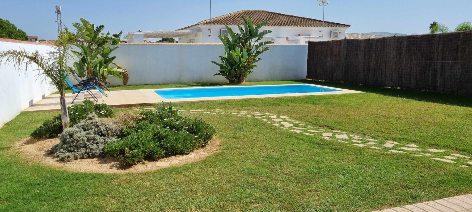 Las Casitas De La Barrosa Con Jardin Y Piscina شيكلانا دي لا فرونتيرا الغرفة الصورة